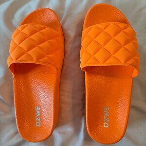 Orange platform sandals size 6 new & unused